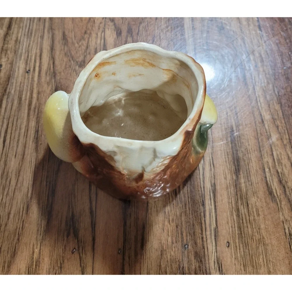 Vintage Ceramic Planter Mushroom Tree Stump